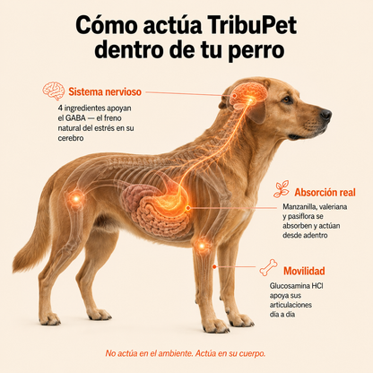 Soporte de calma perruno en masticables