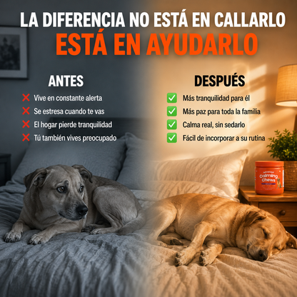 Soporte de calma perruno en masticables